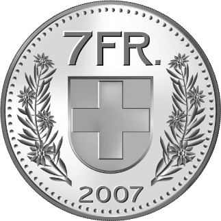 pièce 7 francs tipee