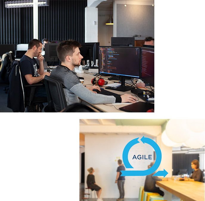 deux photos collaborateurs tipee en mode agile