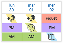 planning absences - tipee