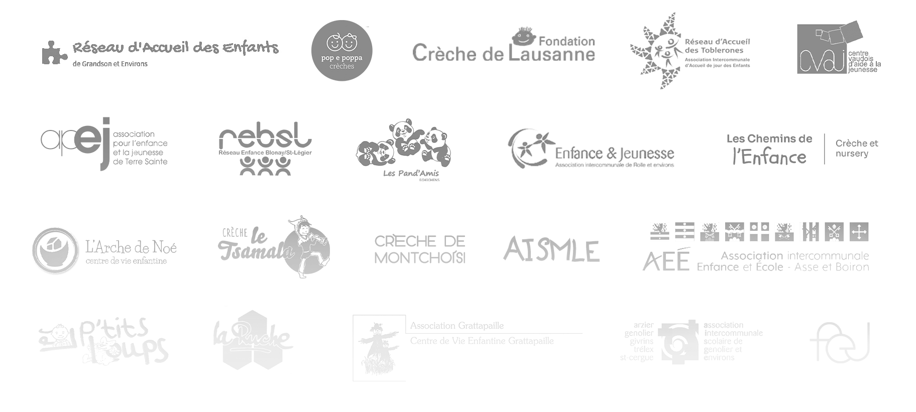 logos clients tipee - crèches