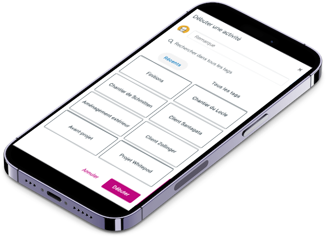 timesheet mobile - tipee