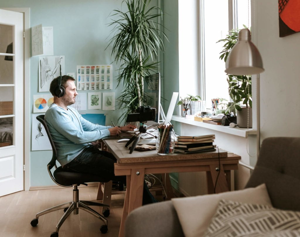 image de travail à distance avec l'application tipee