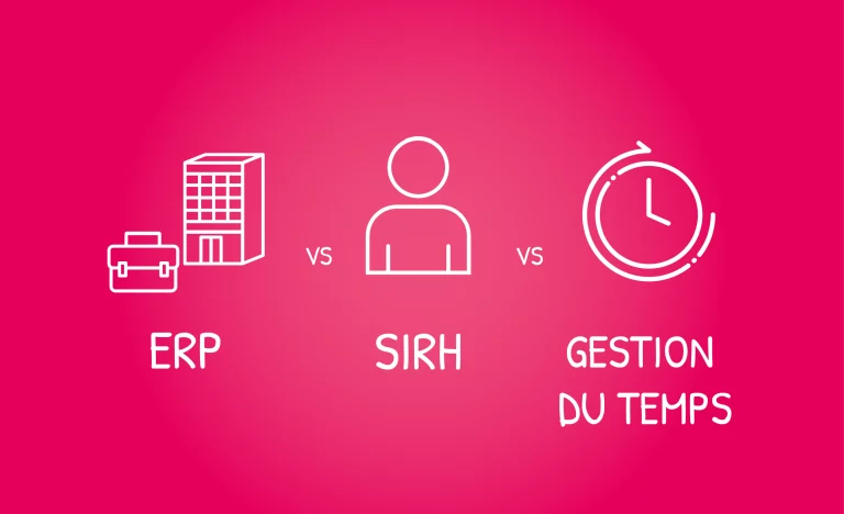 Illustration d’une entreprise suisse comparant un ERP, un SIRH et un outil de gestion du temps