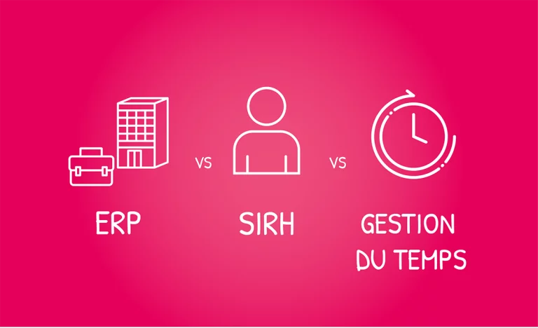 Illustration d’une entreprise suisse comparant un ERP, un SIRH et un outil de gestion du temps