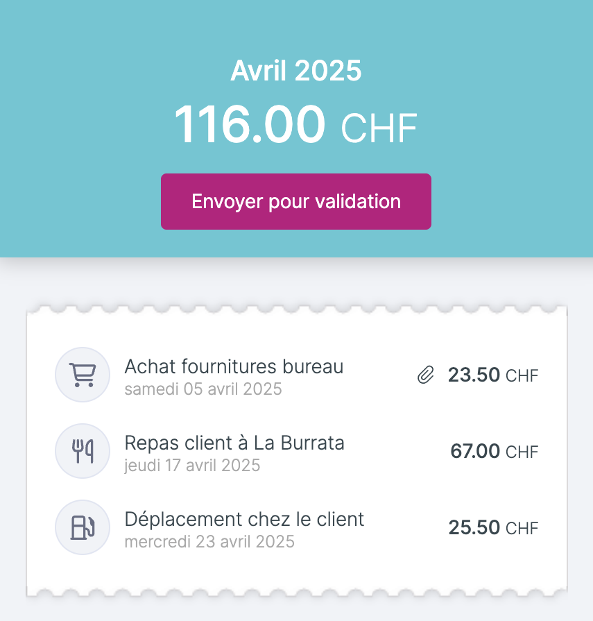 Validation des notes de frais en entreprise