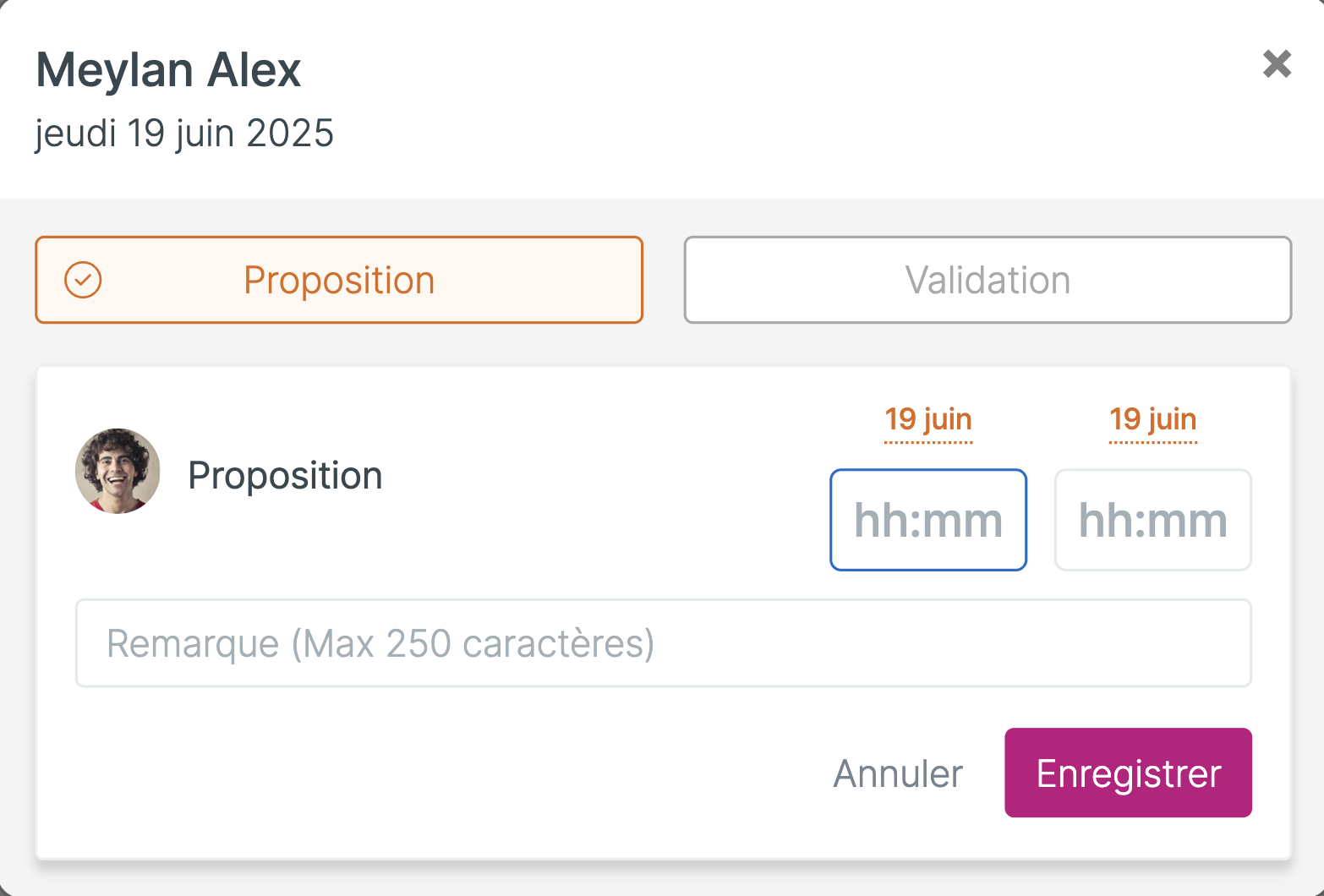 Proposition de timbrage